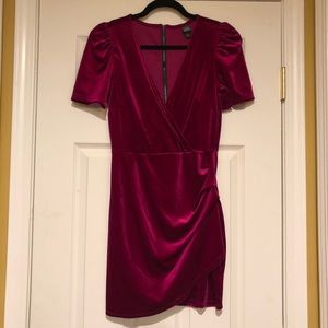 Wild Fable velvet faux wrap cocktail dress XS